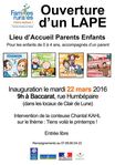 Un nouveau Lieu d'Accueil Parents Enfants � Baccarat�! -- 02/03/16